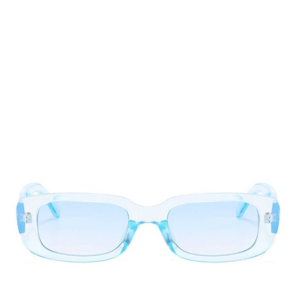 NWT Clear Blue Vintage Rectangle Sunglasses 90s - Picture 2 of 9